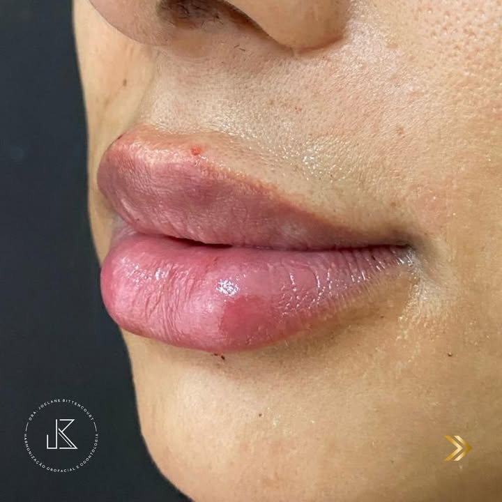 Volume Labial — resultado de harmonização orofacial com a Dra. Joelane Bittencourt em Salvador, BA